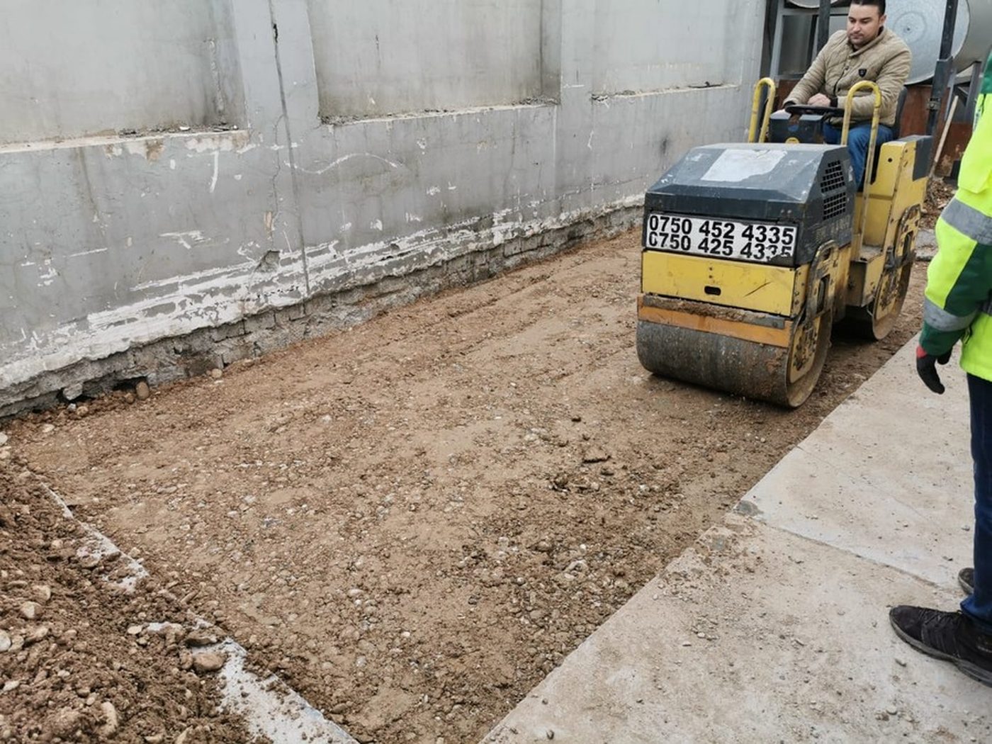 Civil and ground works ahead of equipment installation