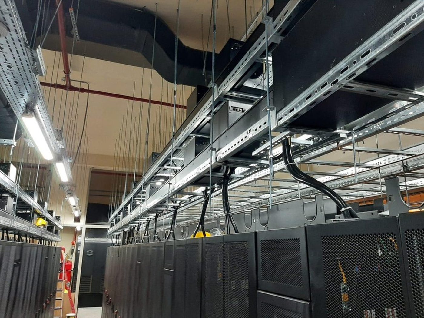 Data centre rack installation and overhead cable management, Erbil